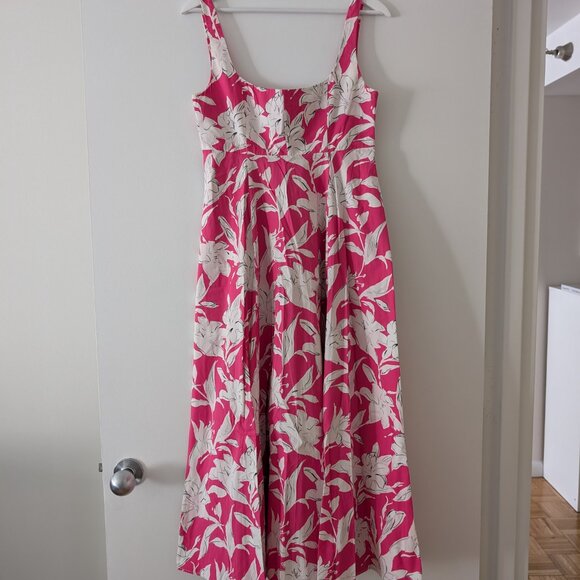 Zara Cotton Pink Maxi Dress Size 6 - Picture 1 of 2